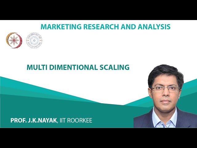 Lecture 39- Multi Dimensional Scaling