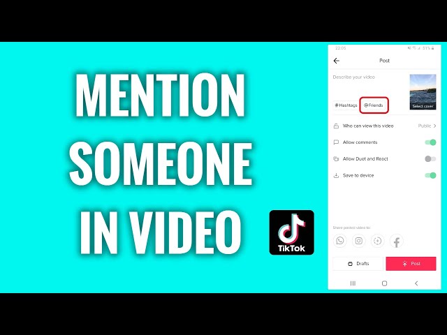 How To Mention Someone In A Tiktok Video