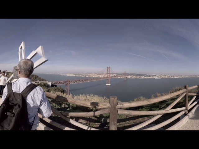 360 video: Landscape view of Lisbon, Lisbon, Portugal