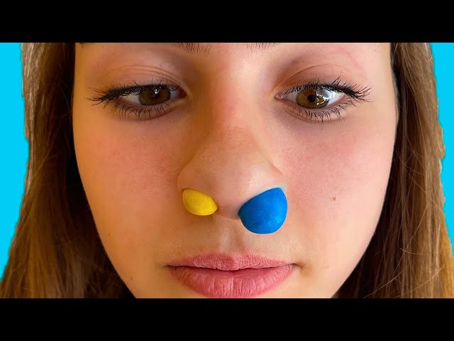 M&M'S STUCK IN NOSE!