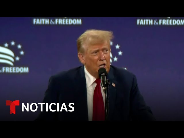 Donald Trump habló con un grupo de cristianos en la capital del país | Noticias Telemundo