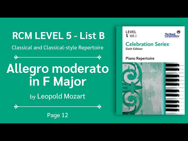 RCM Level 5 | Allegro moderato in F Major - Leopold Mozart