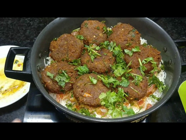 Shami kabab ki biryani