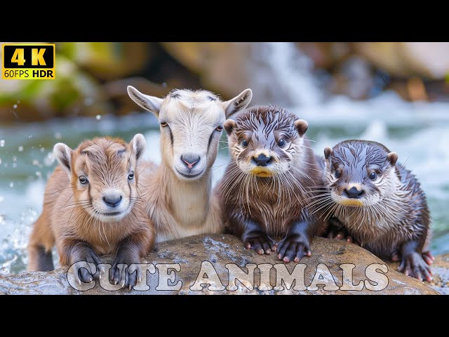 Cute Animals | Take a Look at the World's Most Adorable Animals with Healing Nature Music (4K HDR)