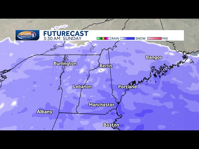 New Hampshire hourly weather: See timeline for snow Saturday night into Sunday morning