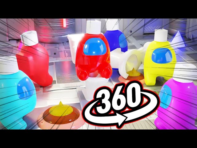 VR 360° Video | AMONG US - Mega Toilet in the Spaceship