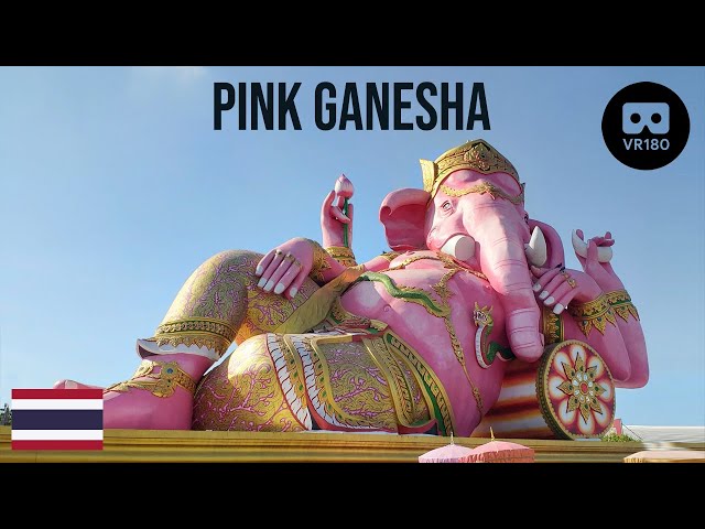 Pink Ganesha - Wat Saman Rattanaram Temple VR180 - วัดสมานรัตนาราม (Thailand)