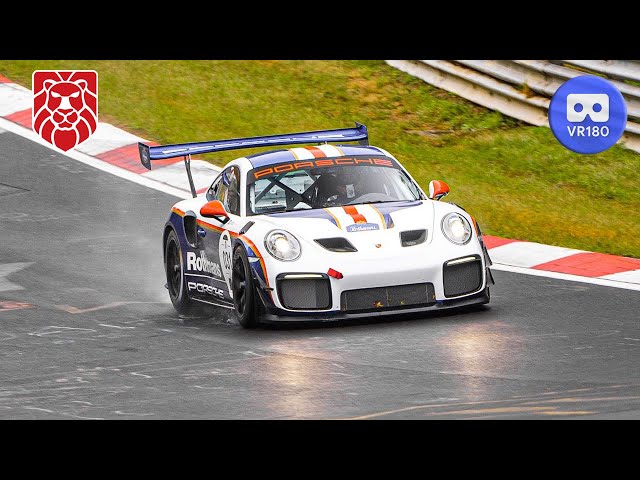 Porsche GT2RS Clubsport on Nurburgring - Wet Full Lap- [180 VR]