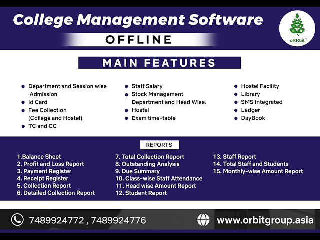 oRRbit Best College Management Software | Just ₹9,999 | Unlimited Students | ENGLISH