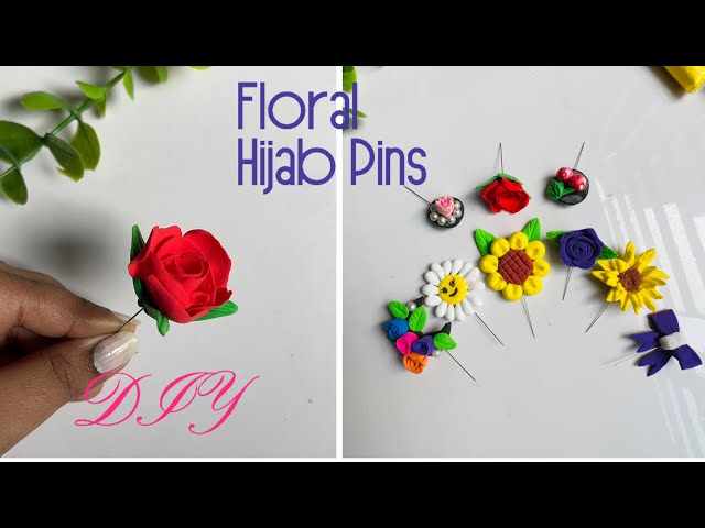 How to make hijab pin at home // DIY hijab pin // clay hijab pins //Easy hijab pin tutorial