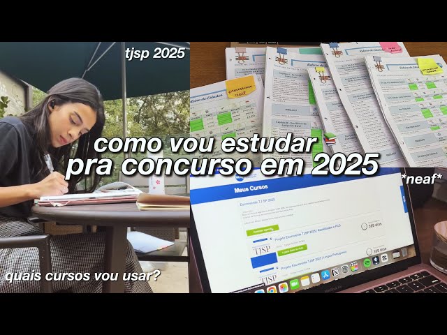 como vou estudar pro CONCURSO do TJSP 2025 | meus cursos e dicas 🌟