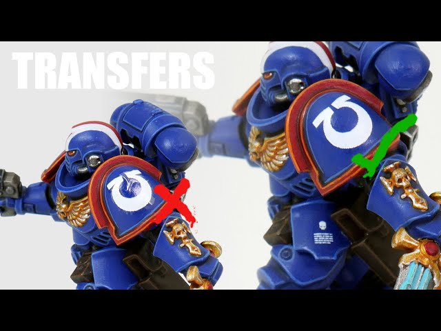 How To Apply Transfers for Space Marines and other Warhammer miniatures