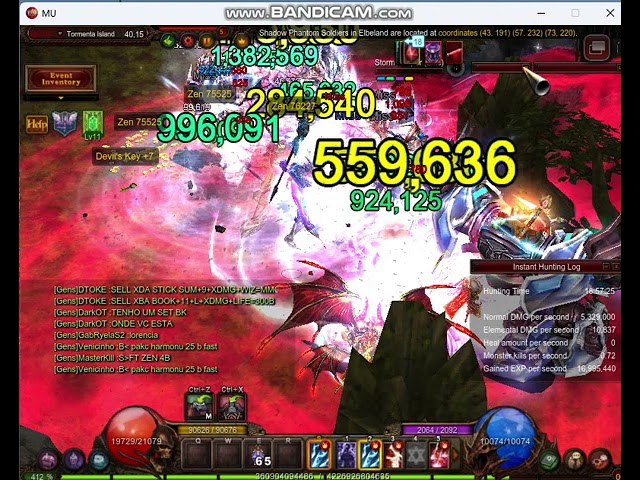 MU Online - Farming Tormenta Island Elite Zone with No level 5 Wing, only xshop scrolls and support