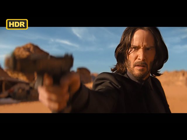 Desert Fight Chase Scene John Wick: Chapter 4 (2023) - John Kills High Table Elder Opening Scene HDR