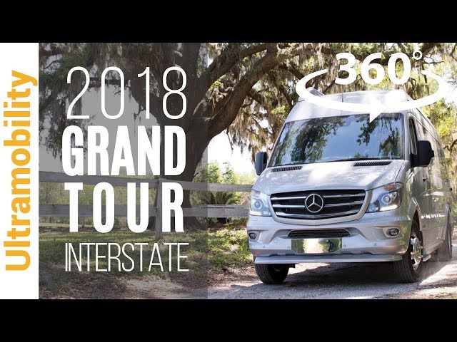 (360 video) 2018 Airstream Interstate Grand Tour Ext Review | A Class B Camper Van with Twin Beds