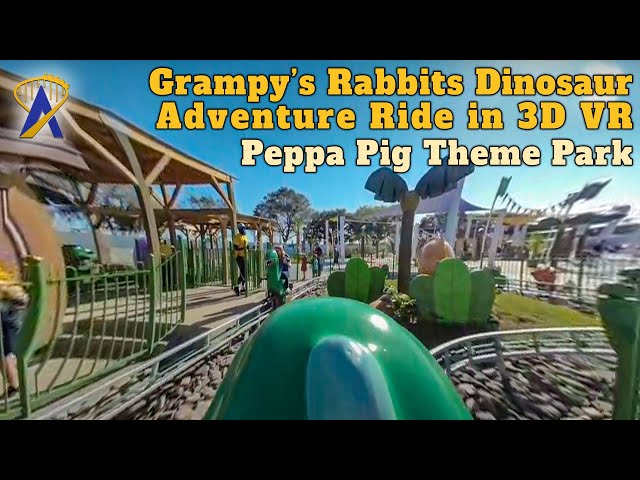 ￼VR180: Grampy Rabbit’s Dinosaur Adventure Ride at Peppa Pig Theme Park