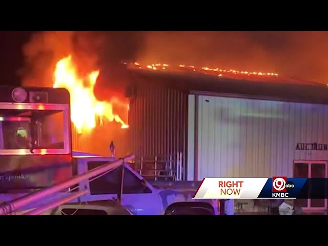 Jackson County Auction House damaged after overnight fire in Lone Jack