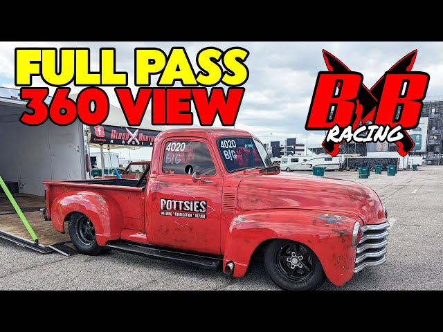 53 Chevy 3100 Drag Racing 360 View under lights! #gopro360 #dragracing #car