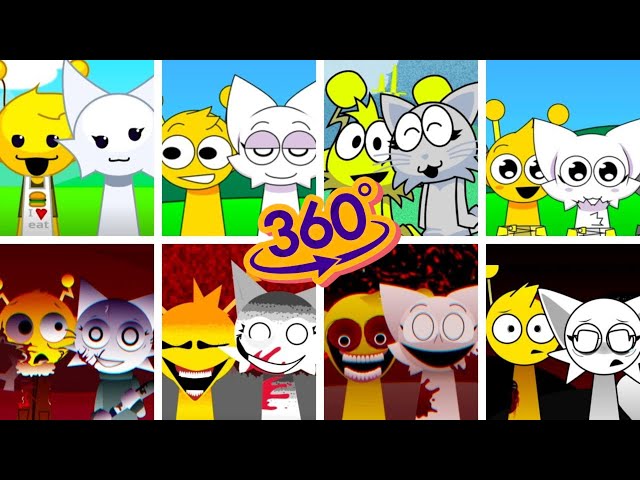 360 VR | Incredibox Sprunki but ONLY Simon & Wenda in ALL Different Mods