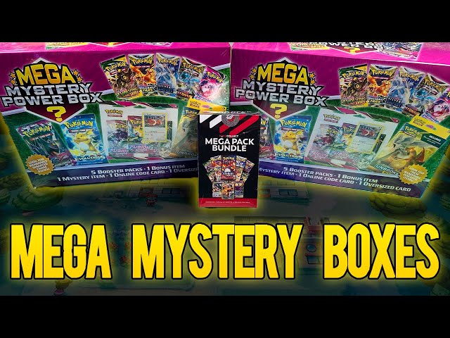 Opening THREE Pokémon Mega Mystery Boxes!!!