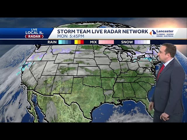 Dry Tuesday, Wintry Mix Arrives Late Wednesday