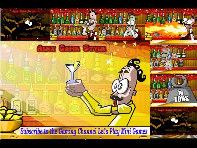 Bartender The Right Mix - All 10 Endings Game, All Reactions, Perfect Drink (Crazy Flash Game)