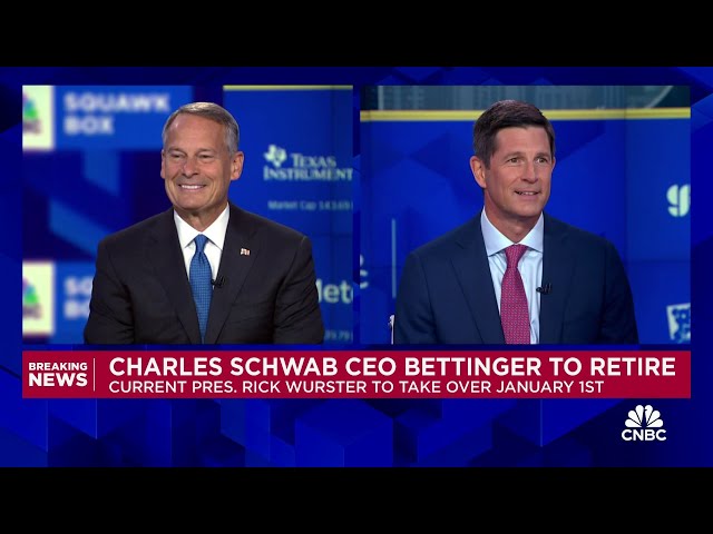 Charles Schwab CEO Walt Bettinger on retirement: 'Incredibly excited' to turn it over to Rick