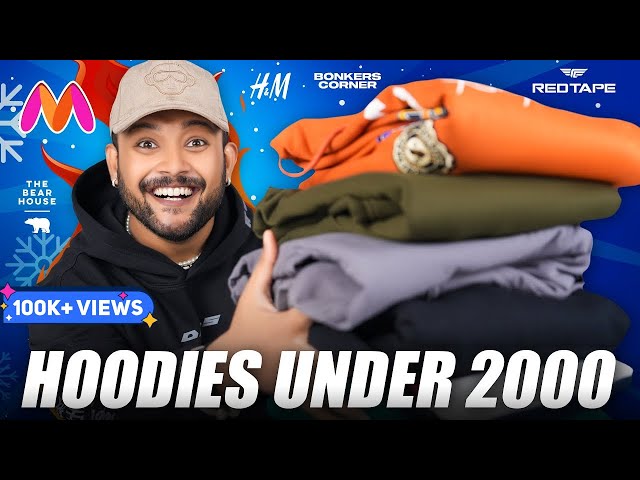 Best Hoodie/Sweatshirt Under 2000 For (Winter) Men 🔥 Myntra Hoodie Haul 2024 | ONE CHANCE