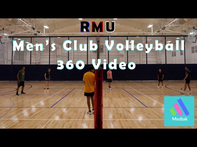 RMU Men's Volleyball warm ups 360 video