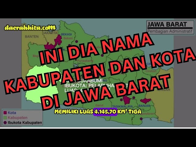 Daftar Nama Kota dan Kabupaten di Jawa Barat