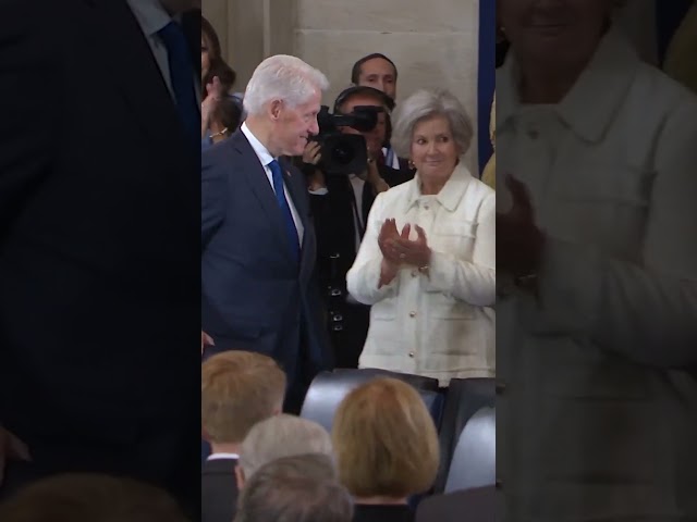 Former presidents arrive at Donald Trump's inauguration