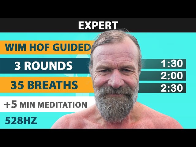 Expert Wim Hof Guided Breathing | 3 Rounds - 35 Breaths | 5 min Meditation | 432hz