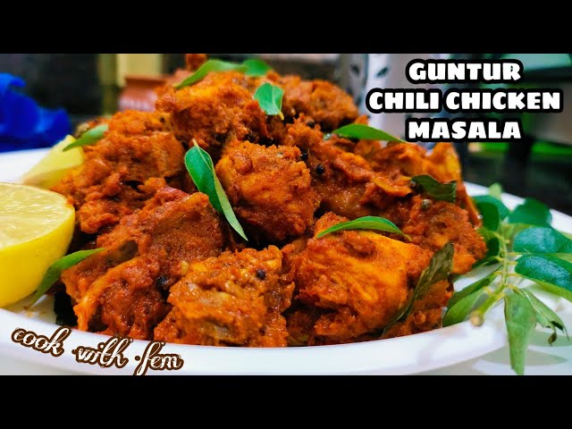 Guntur Chili Chicken | Best Chili Chicken Recipe Ever | Chicken Masala | English Sub | Cook With Fem