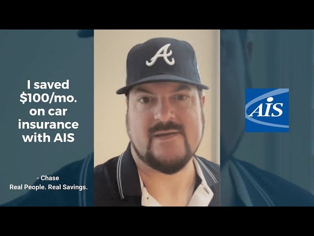 Chase saved $1200/year on car insurance by switching to AIS.