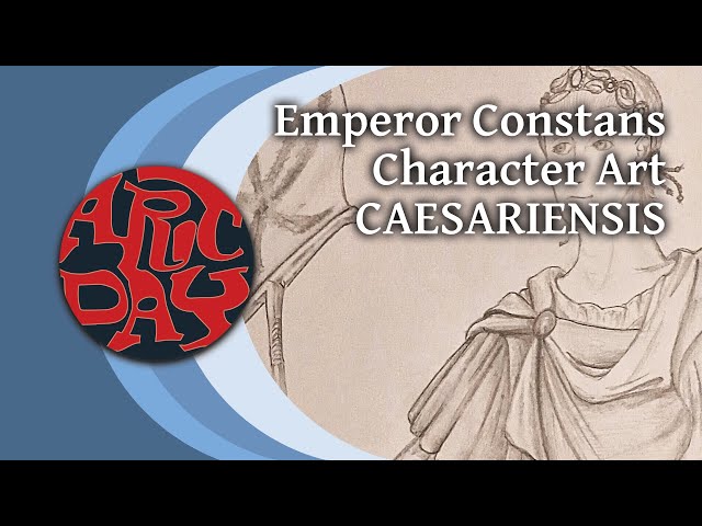 Sketching Emperor Constans Character Art for the Caesariensis TTRPG - Timelapse