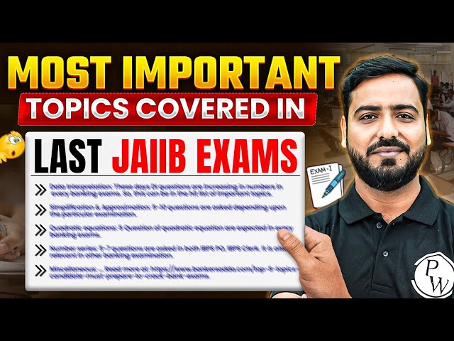 JAIIB Exam Preparation 2024 | Most Important Topics Covered in Last JAIIB Exams | by Ashish Sir