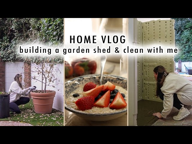 HOME VLOG: building a garden shed & clean with me