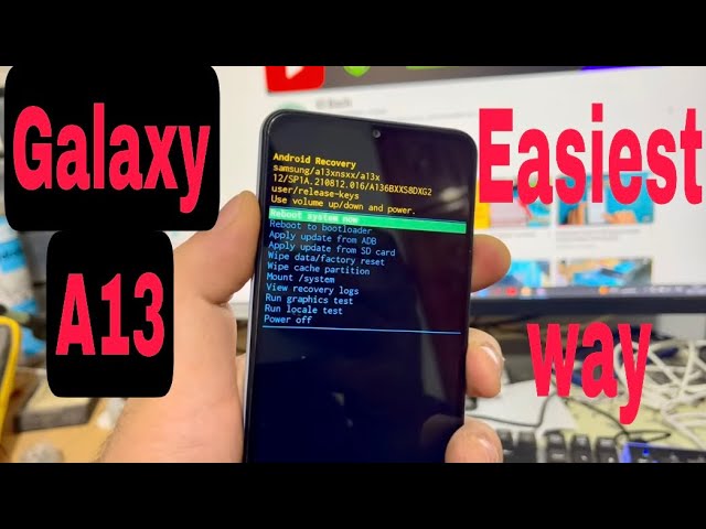 Samsung Galaxy A13 forget password /hard reset / pattern unlock