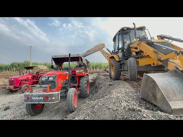 Kubota 5501 | New Holland 3630 | John Deere Working with JCB 3dx Backhoe #jcbvideo #tractor #jcb3dx