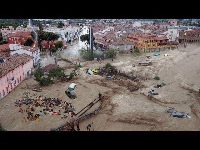 Chaos in Europe today, France sinks! The worst flash flood