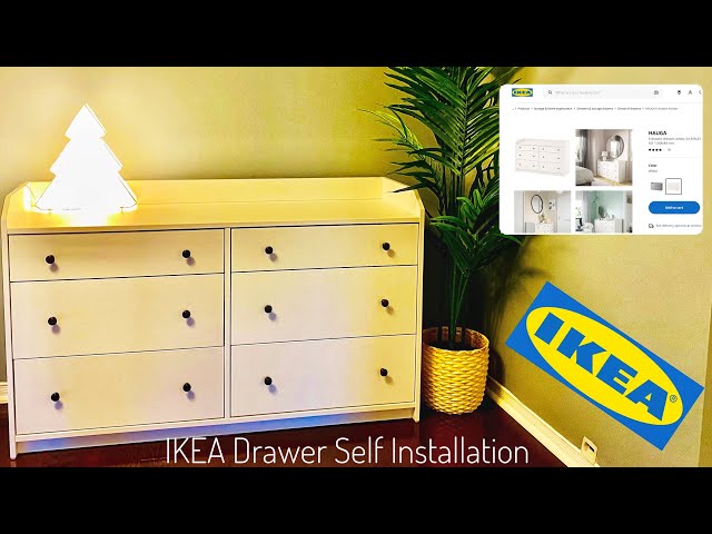 IKEA Hauga 6-drawer dresser, white colour🪛🔨 DIY self Installation - Detailed Article No. 004.073.06