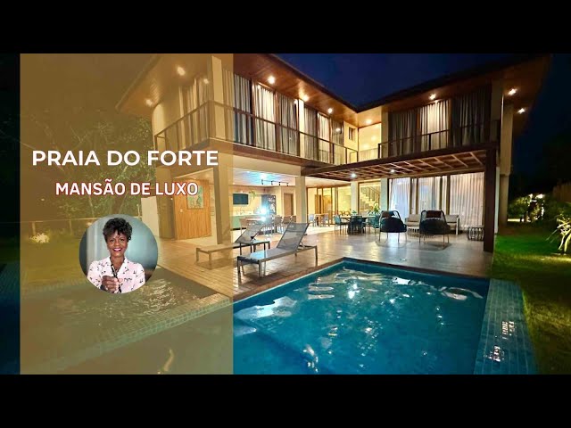 Mansão Luxuosa no Condomínio Resort Praia Bella, 9 Suítes. Pronta! A 280m do mar, na Praia do Forte!