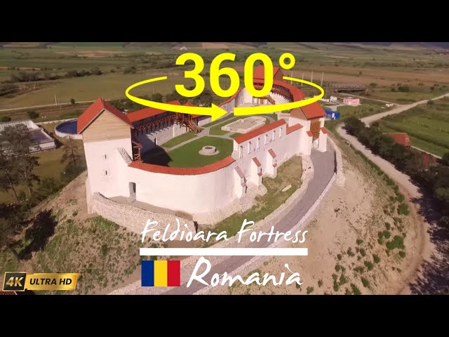 Explore Feldioara Fortress in 360 Drone View | Romania’s Medieval Gem in Stunning 4K