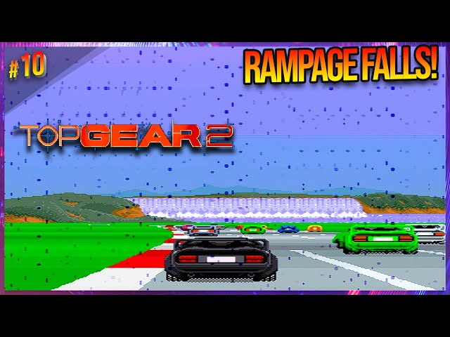 Top Gear 2 (SNES Gameplay, trk.10) ㅡ Niagara Falls, Canada