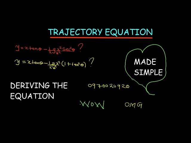 HOW TO DRIVE  THE TRAJECTORY EQUATION