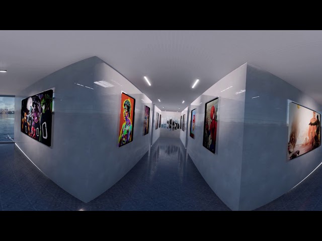 360 Art Gallery Video Flythrough Render