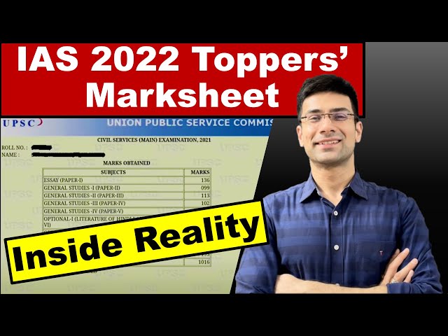 UPSC IAS Toppers 2022 Marksheets - Inside Reality | Gaurav Kaushal