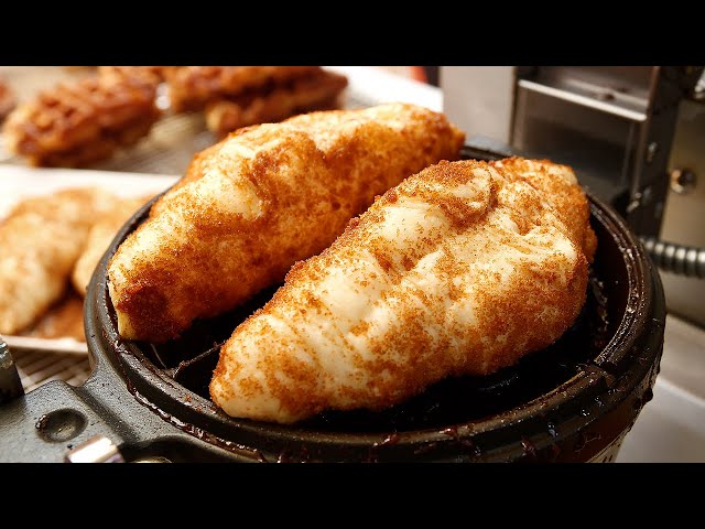 Croissant + Waffle = Croffle │ 5 Types of Croffle - Korean Street Food [ASMR]