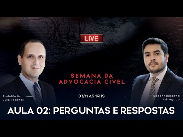 PERGUNTAS E RESPOSTAS COM O JUIZ FEDERAL RODOLFO HARTMANN | TERÇA-FEIRA ÀS 19:00 | AO VIVO