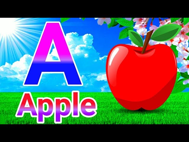 ABC Phonic Song - Toddler Learning Video Songs, A for Apple, Nursery Rhymes, Alphabet Song for kids